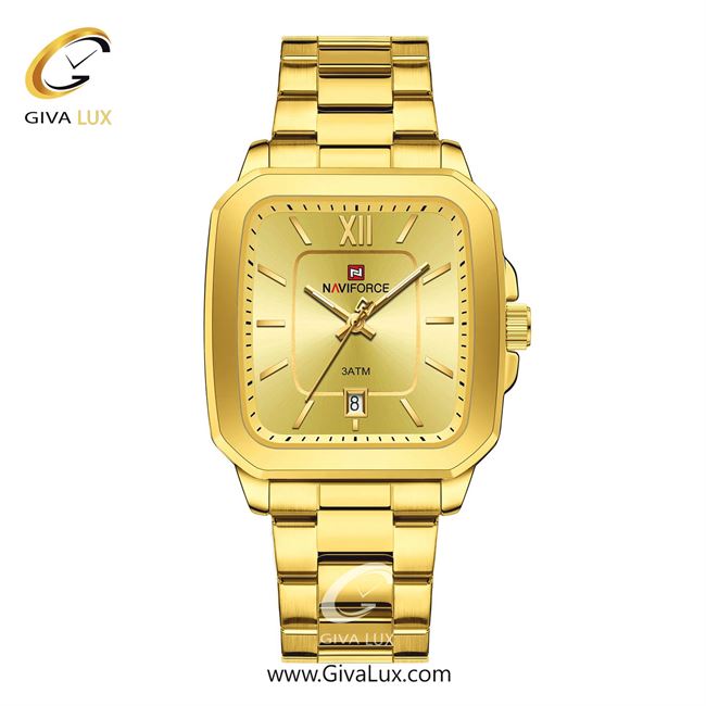 ساعت مچی اورجینال مردانه ناوی فورس|Naviforce|نوی فورس|نیوی فورس طلایی | طلایی| طلایی| کد رفرنس NF9239 G/G/G